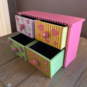 Painted wooden organizer